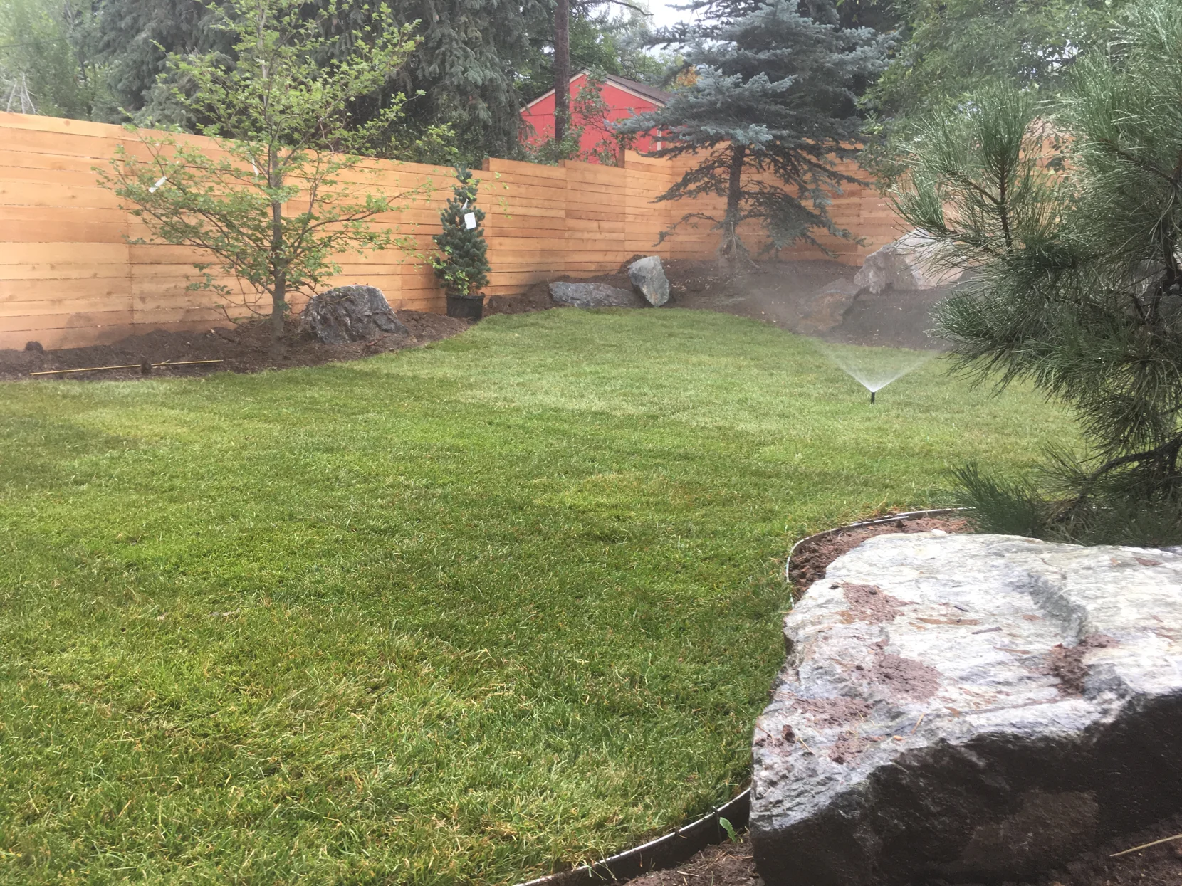 Boulder sod installation