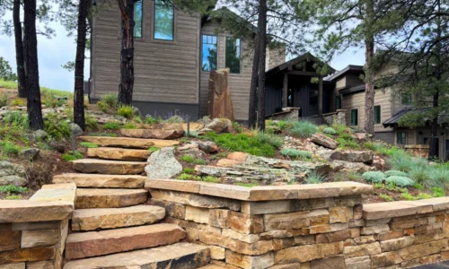 Boulder xeriscape irrigation